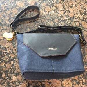 R.Riveter Hobby Denim & Leather Handbag